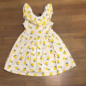 Janie and Jack Yellow Lemon Print Dress